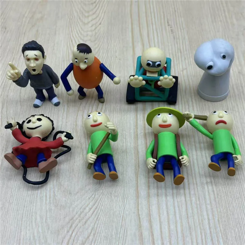 7-15cm cartoon Baldi\'s vs pirate action figure doll PVC kids collection model toy
