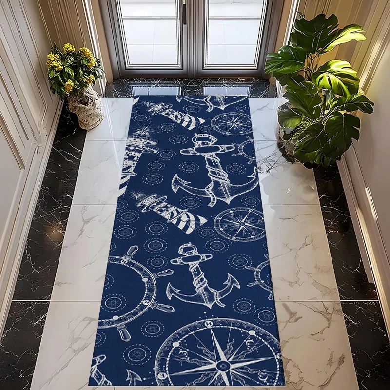 Blauw en wit Koi Fish Print Ru - Commercial Kitchen Japanese recensie en prijs