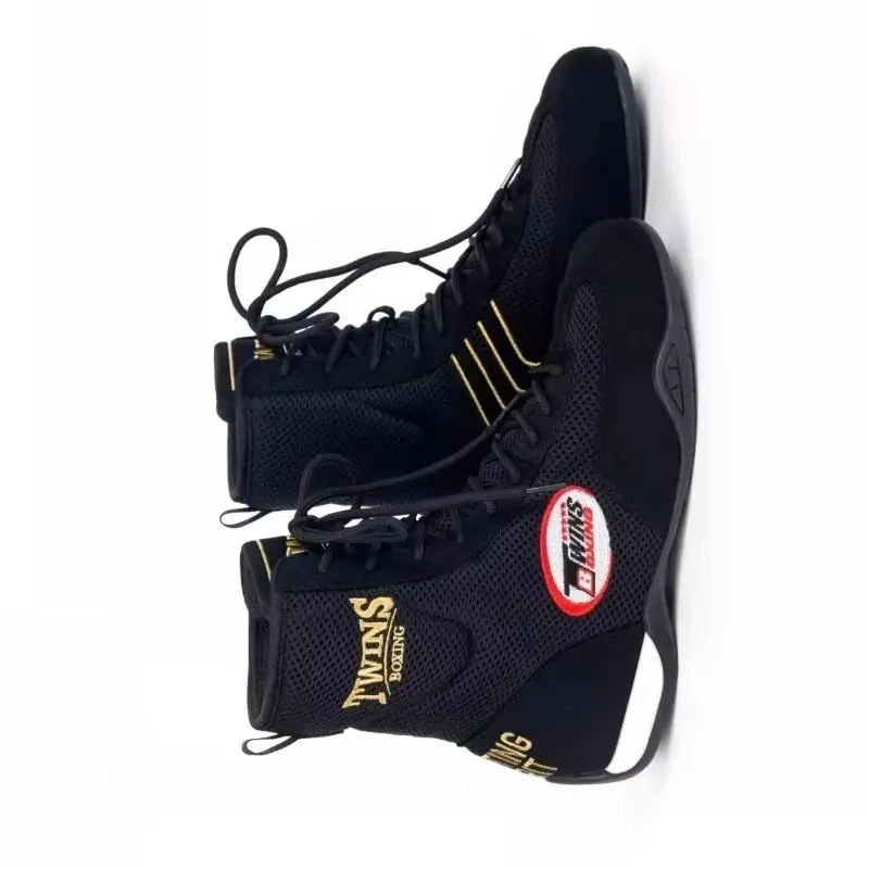Professional Wrestling Shoes Mesh Breathable Fighting Shoes Comfortable Boxing Boots High Top Gym Training Shoe For Men Women