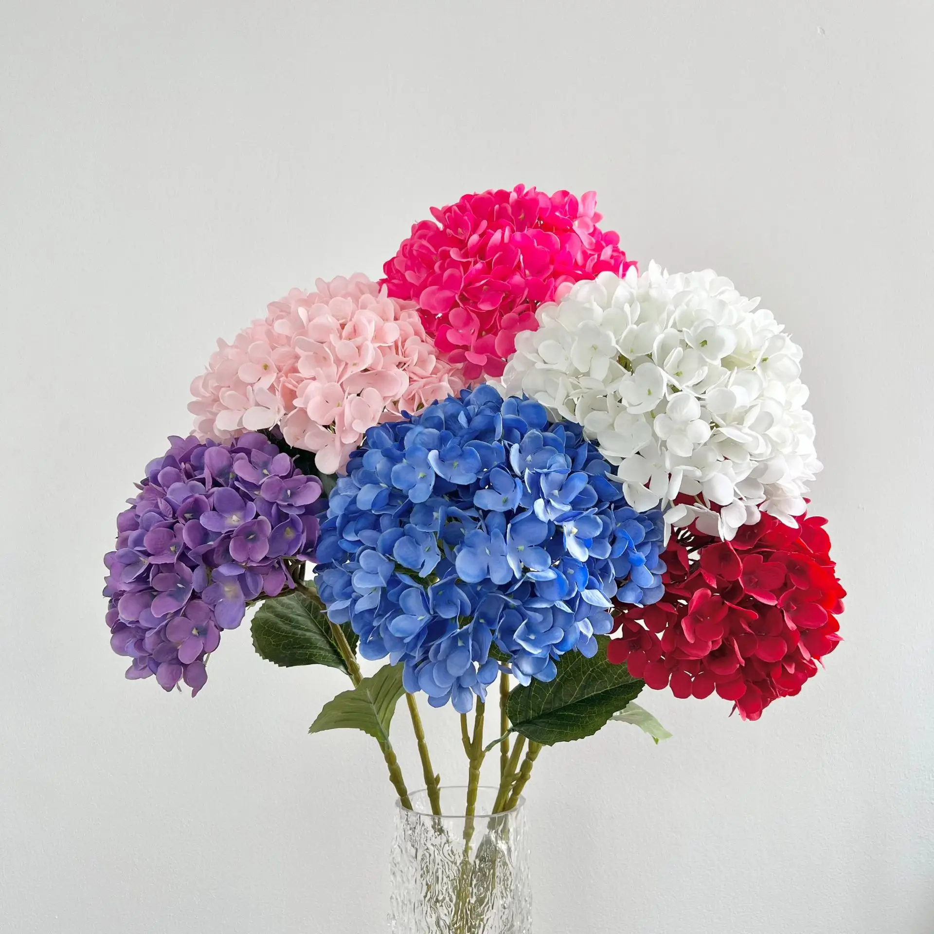 

5Pcs/lot Artificial Silk Flower Large Hydrangea Wedding Hall Decoration Flower Arrangement Home Living Room Dining Party Floral