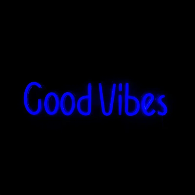 Good Vibes Neon Signs Neon Lights for Decor Light Lamp Bedroom Beer Bar Pub Hotel Party Game Room Wall Art Christmas Decoration