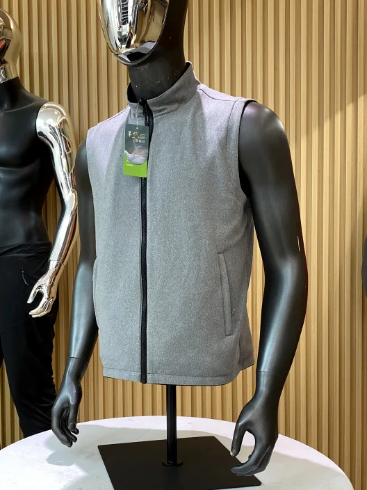 Double-Sided Wear Design Warm Fleece Outdoor Men's Vest Seamless Heat-Sealed Pocket Functional Stand Collar Autumn Winter
