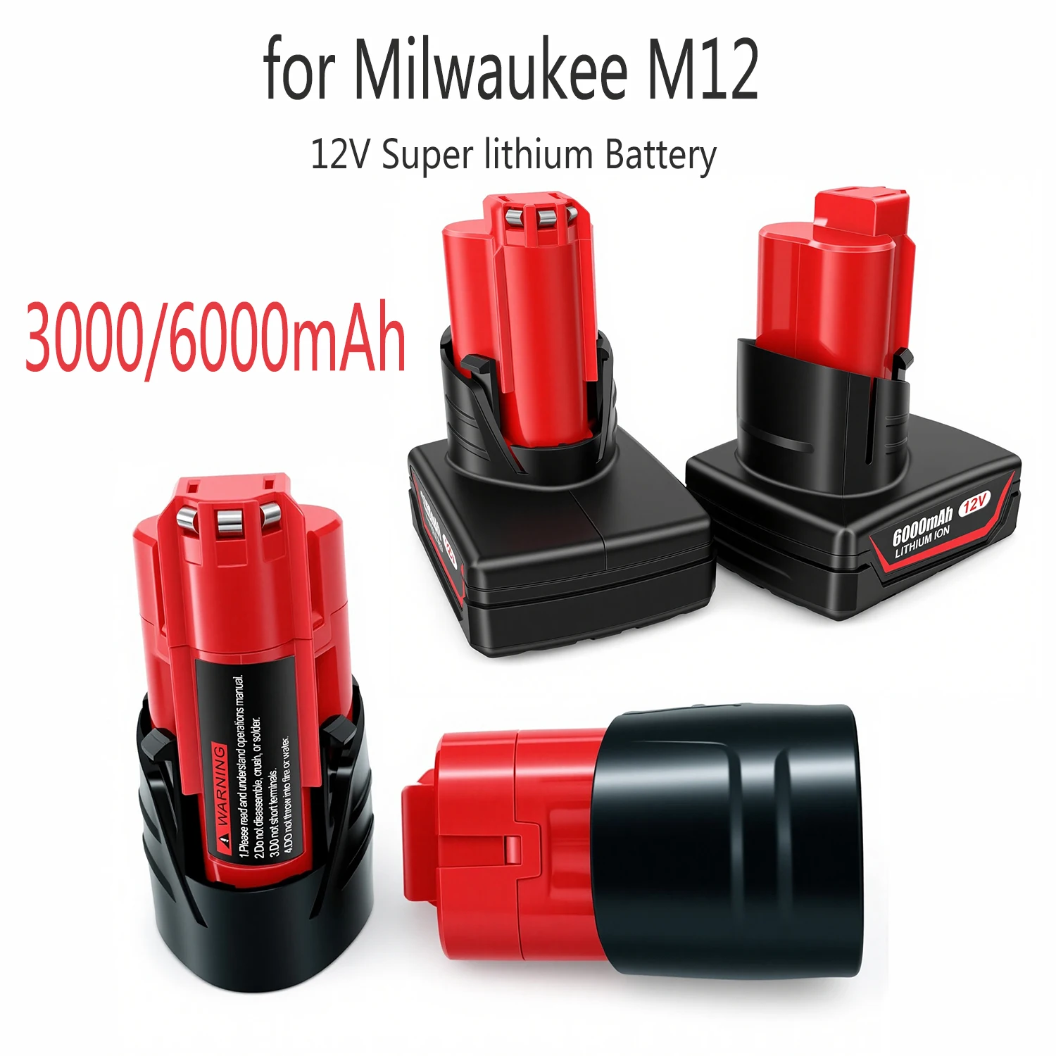 100%Original 12V 3Ah 6Ah Rechargeable Battery For Milwaukee M12 XC Cordless Tools 48-11-2402 48-11-2