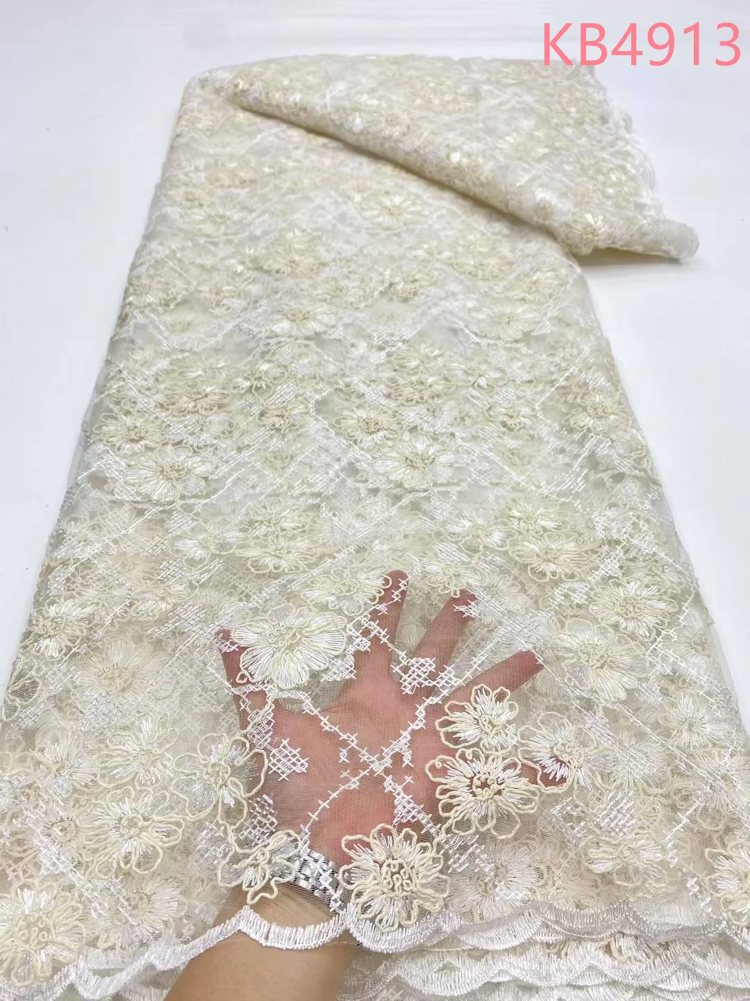 2025 الترتر التطريز الفرنسية جبر الحبل أقمشة الدانتيل الأفريقي أقمشة الدانتيل النيجيري تسلسل الفرنسية شبكة للخياطة KB4913