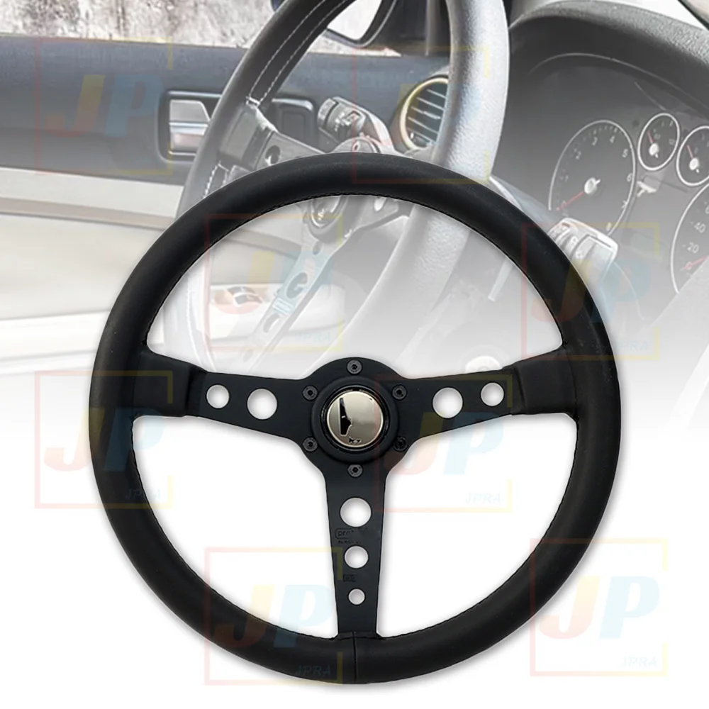 

Car Sport Drift Steering Wheel 345mm 13.5 inch PU Leather Universal Racing Steering Wheel with H Horn