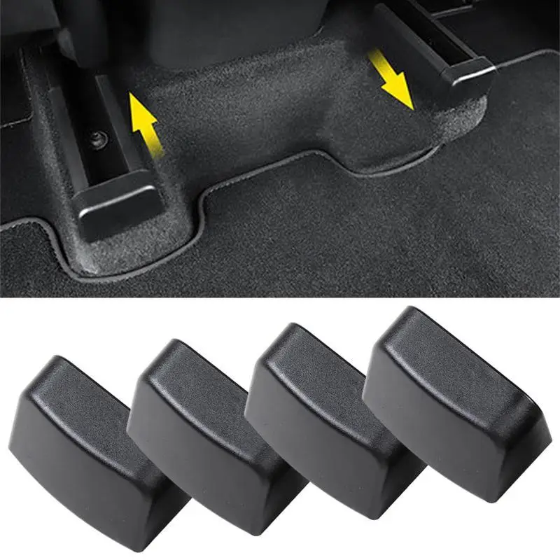 4pcs Seat Rail Cover Anti-collision Rubber Plug Cap Cover Anti-kick Rear Seat Rails for for TESLA Model 3/Y Interior Accessories