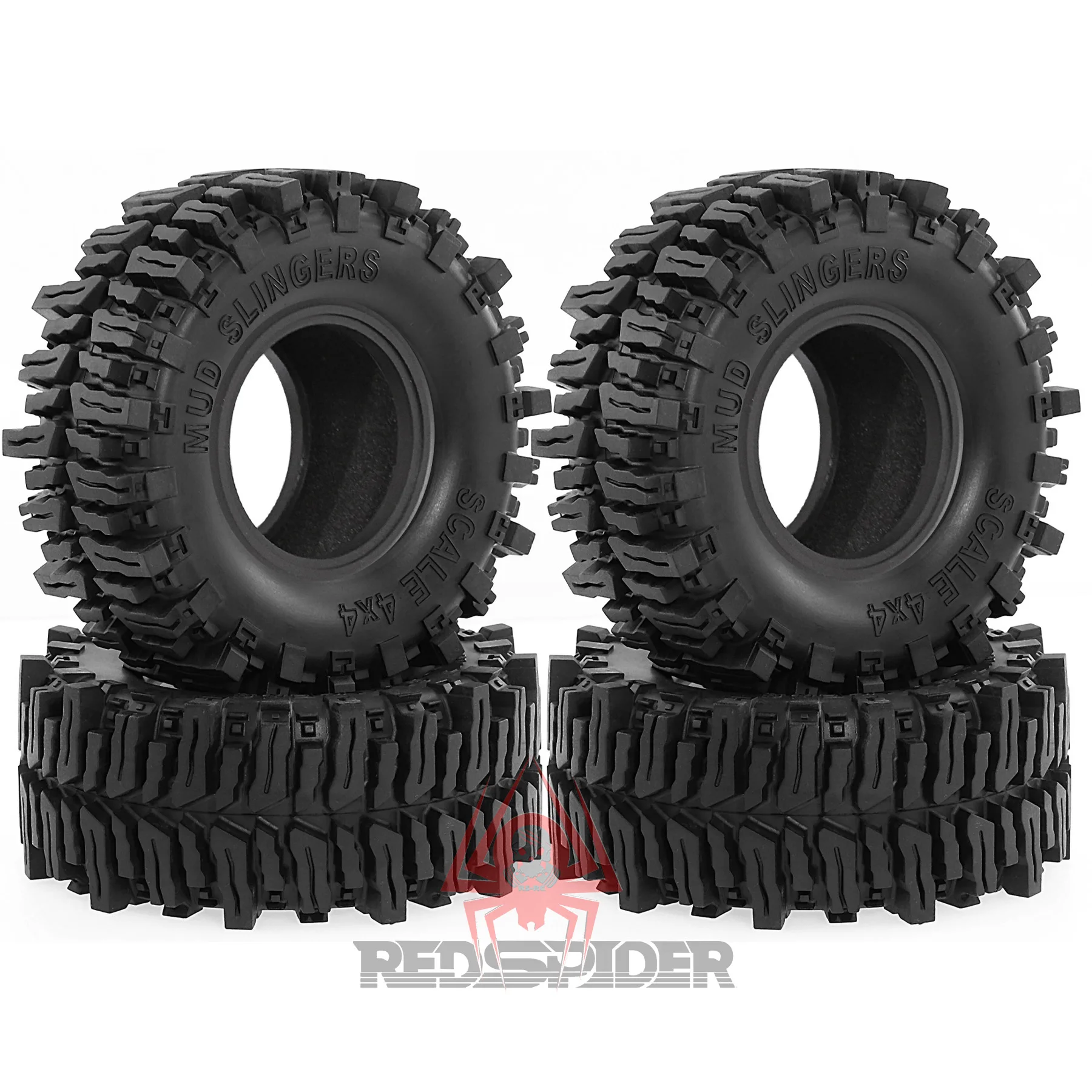 2.2 Inch Crawler Tires (4pcs) Mud Terrain Tires Super Grip Soft Tyre OD 130mm for Axial SCX10 90047 D90 TF2 Tamiya CC01 TRX4