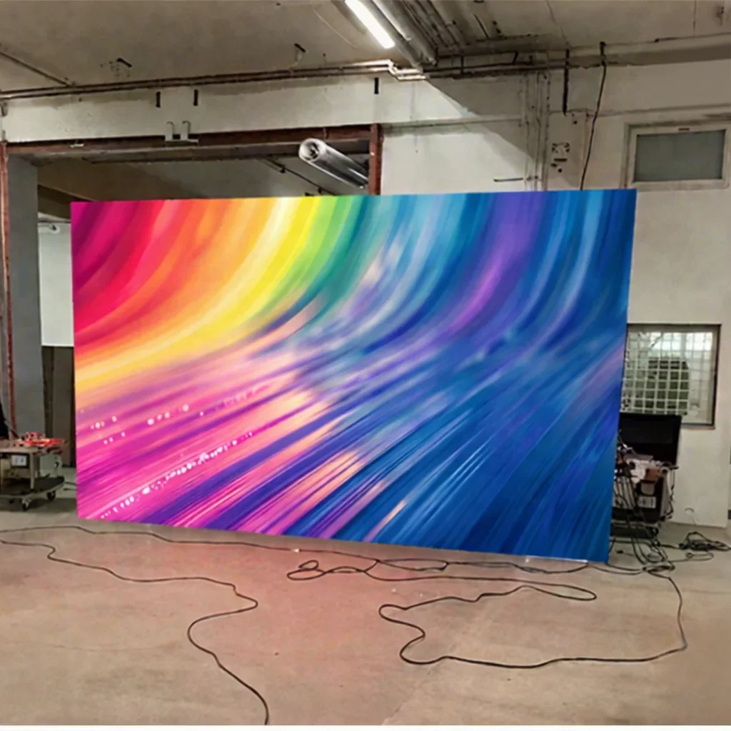 P3.91 6000X3000mm 19.68X6.56ft Transparent Glass Wall Compatible Outdoor Rental LED Video Wall Display Screen for Malta Commerci