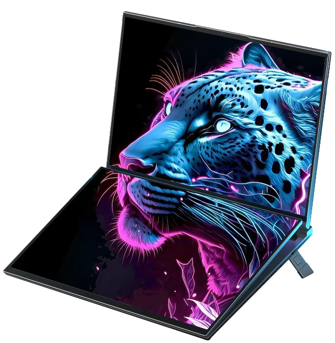 16+16인치 듀얼 스크린 노트북 인텔 i7-1360P 윈도우 11 2*DDR4 최대 64GB M.2 2280 2TB SSD WIFI 듀얼 스크린 노트북 컴퓨터