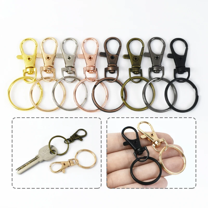 

Meetee 10-50Pcs O Ring for Keychain Carabiner Clips 25mm Swivel Loster Clasp Dog Collar Hanger Rings Hook DIY Sewing Accessories