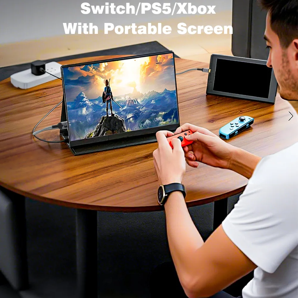 UGOURD 미니 HDMI-HDMI 케이블 4K 60Hz 144Hz UHD HDR HDMI 2.0 브레이드 코드 DSLR 카메라용 양방향 금도금 커넥터 썸네일 4