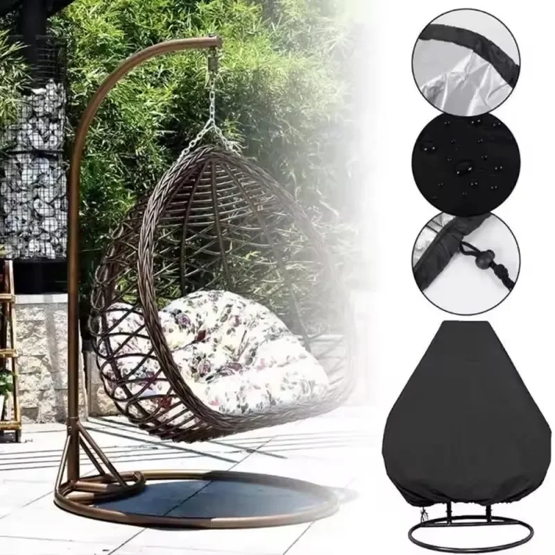 Waterproof Heavy Duty Patio Hanging Egg Chair Cover Single/Double Seat Cocoon Swing Chair Protector Garden Dust Cover