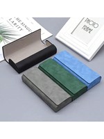 Retro Chic Glasses Case - Durable PU Leather Portable Storage Box with Soft Inner Lining - Protective Eyewear Accessories for Me