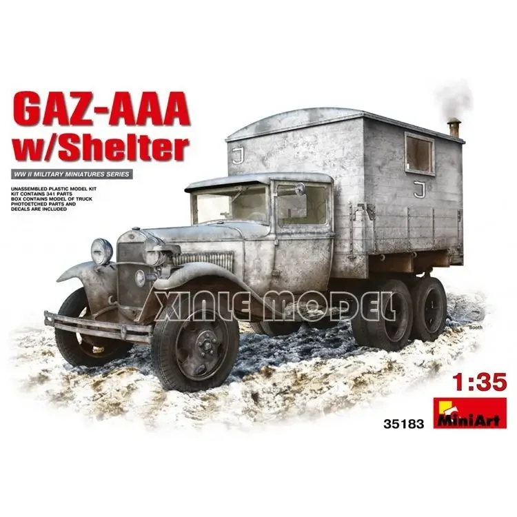 

MiniArt Plastic Assembled Model Kit 35183 Soviet GAZ-AAA Truck with Mobile House 1/35