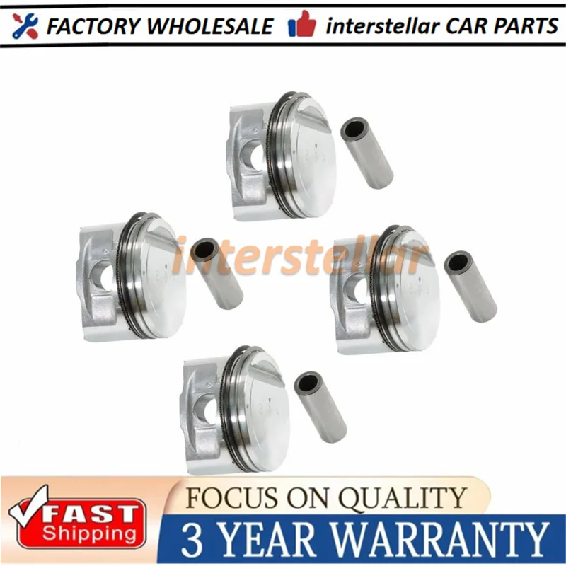 NEW 4pcs 23410-23710 2341023710 Engine Pistons Set for 2000-2012 Hyundai Elantra Tucson Kia Soul Sportage G4GC 2.0L