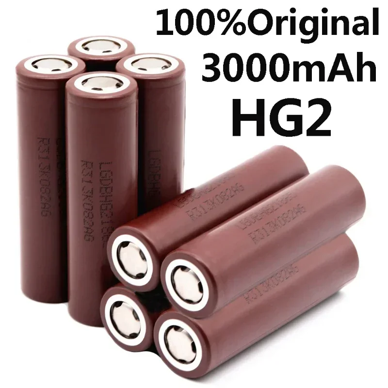 

2024 New Original HG2 18650 3000mAh battery 18650 HG2 3.7V discharge 20A dedicated For HG2 Power Rechargeable battery