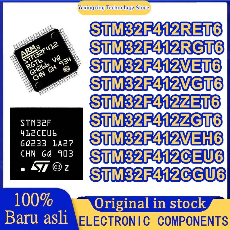 STM32F412RET6 STM32F412RGT6 STM32F412VET6 STM32F412VGT6 STM32F412ZET6 STM32F412ZGT6 STM32F412VEH6 STM32F412CEU6 STM32F412CGU6