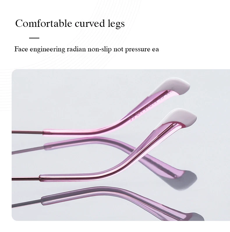 Neue Gläser Frauen Mode Weibliche Brillen mit Rezept Legierung Flexible Metall Stilvolle Optische Verordnung Brillen Frau Specs – Detail 5