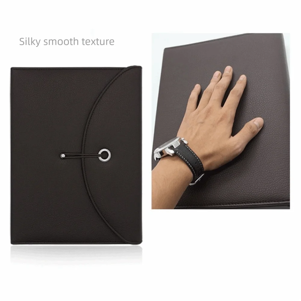 

Waterproof PU Leather Document Bag 13 Pockets with Labels Expanding File Holder Portable Multifunctional