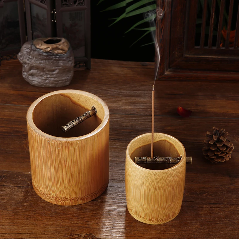 Bamboo Incense Burner Stick Holder Bronze Incense Holder Aromatherapy Incense Burner Buddhist Incense Burner Home Decoration