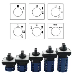 LW28-20 LW26-20  series Electric 2/3/4 Position 8 Terminals Rotary Cam Changeover Switch with Screws Useful Tool 660V 20A