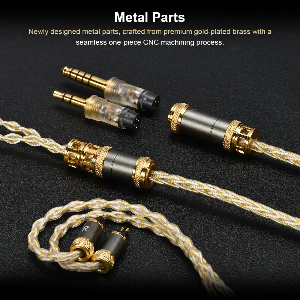 Kinera MIA In-Ear Monitor HIFI Headphone Upgrade Cable 6N Single Crystal Copper Silver-Plated Earphone Cable 0.78 2Pin/MMCX Cord