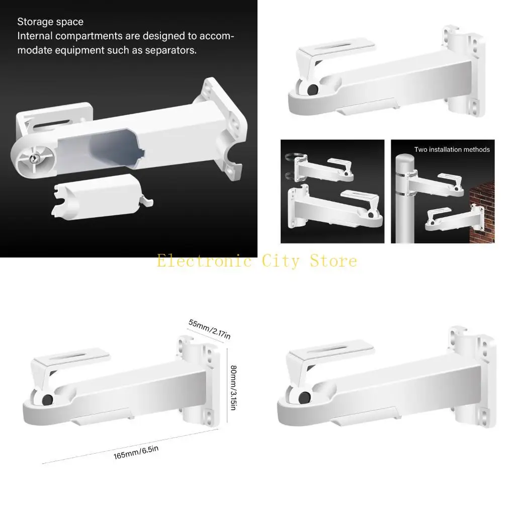 Weatherproof Heavy Duty Adjustable Security Camera Holder With Cable Management System Suitable For Indoor Outdoor Use HU8D