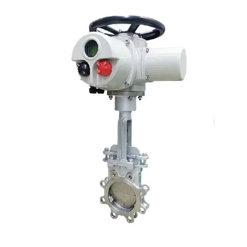 Electric Slide Gate Valve Stainless Steel 304 ANSI Flange Intelligent Modulation Multi-turn Electric Knife Gate Valve