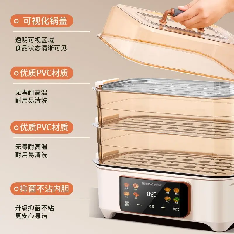 الاستخدام المنزلي 60 لتر باخرة كهربائية سعة كبيرة 2025: وعاء 7 لتر، وظائف مرئية وذكية