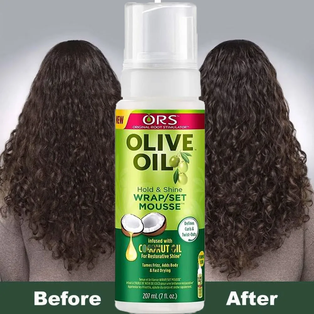 

Curly Hair Mousse For Wigs Strong Hold ORS Olive Oil Hair Styling Mousse Anti-Frizz Hair Foam Mousse For Styling Hair Women Men