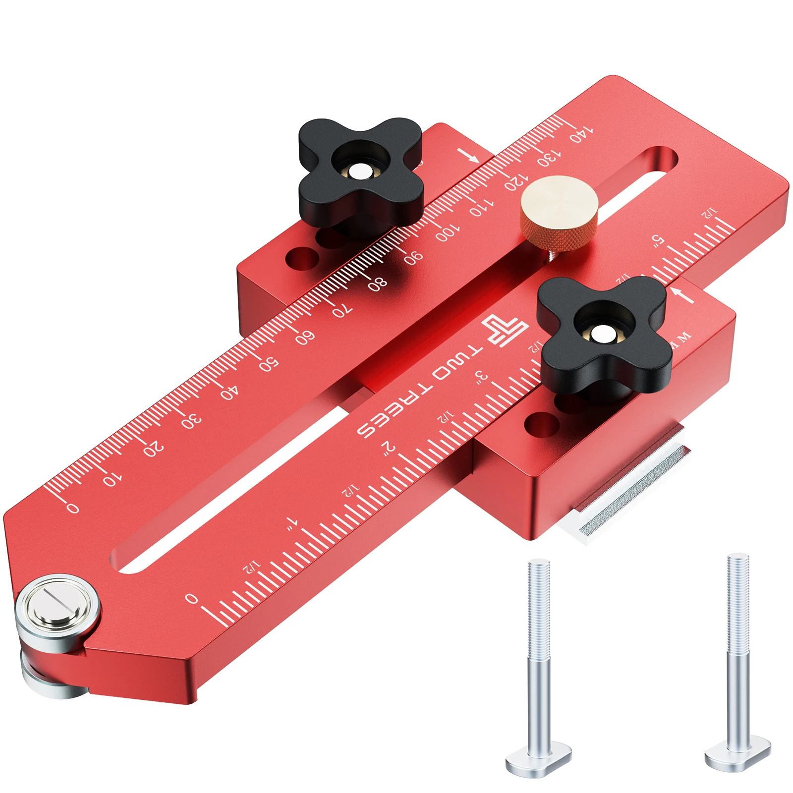 

Thin Rip Jig Table Saw Jig Guide Cuts Woodworking Tools for Table Saw Band Saw Router Table Fits for 3/8" x 3/4" T Slot