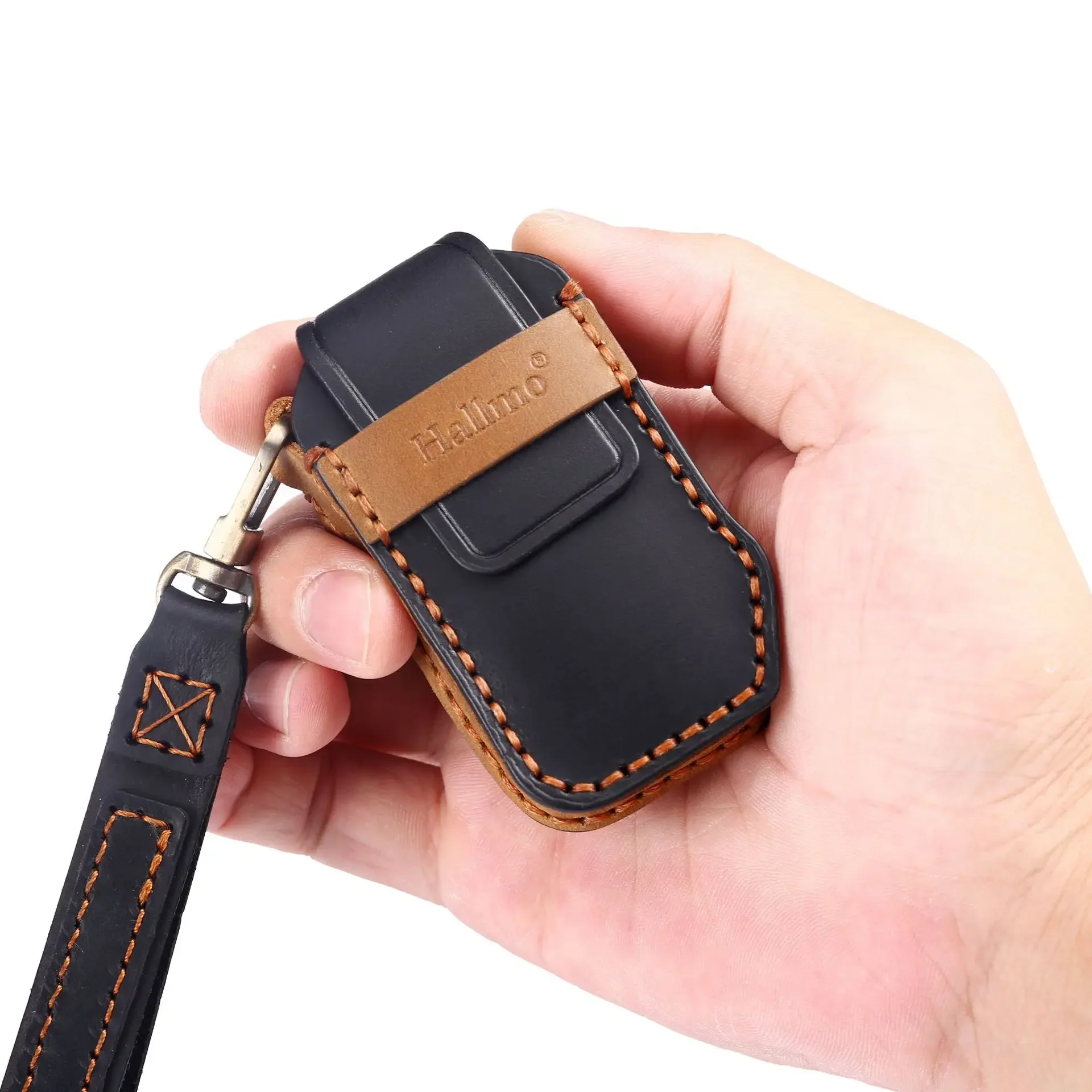 Leather Car Key Case Cover Fob Protector Keychain Auto Accessories for Kia Sorento Seltos K5 Sportage Ceed Cerato Forte Holder