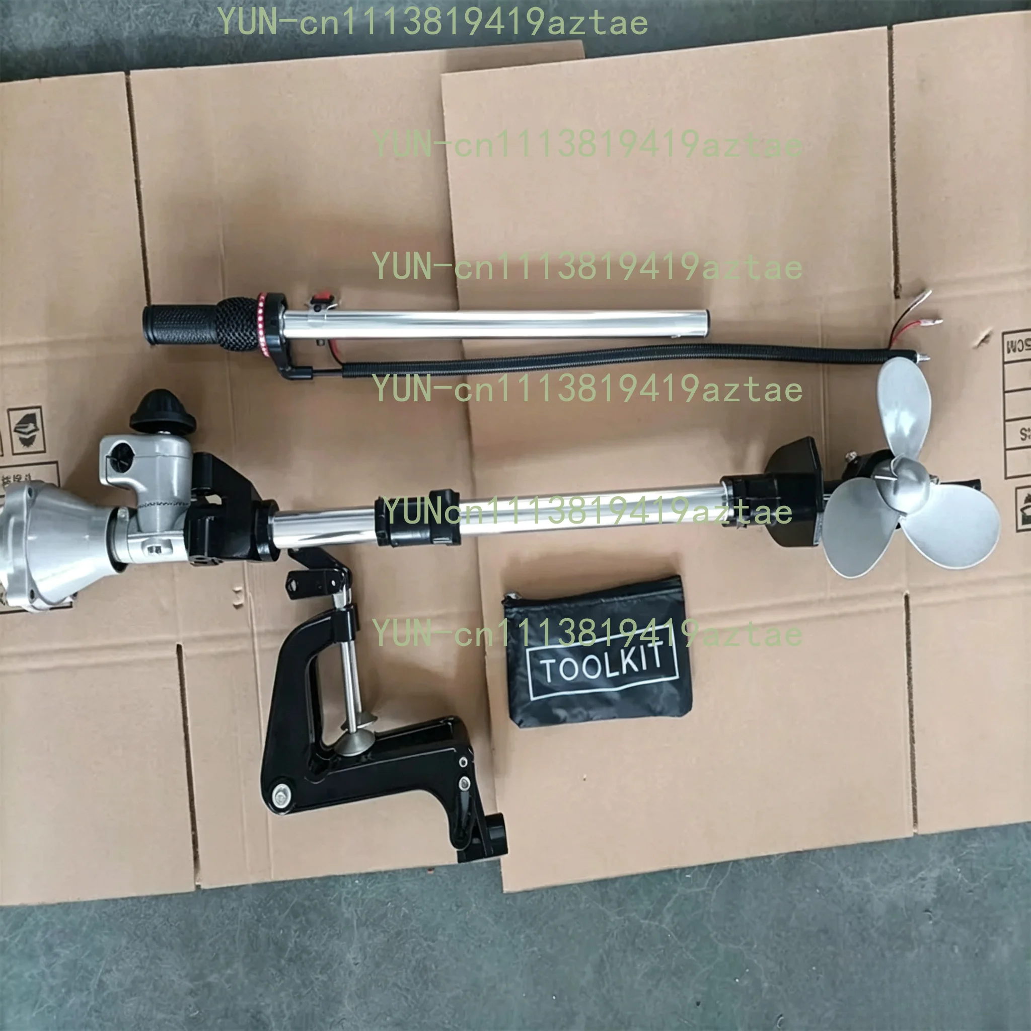 Small Outboard Upgrade Kit | Complete Thruster Accessories Set with Propeller, Bracket & Pusher Pulley
