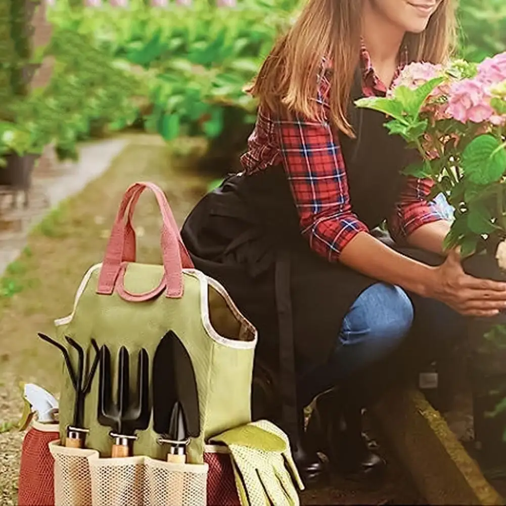 

Easy Digging Hand Tools Durable Carbon Steel Gardening Tools Set with Wooden Handle Storage Bag Ideal Gifts for Home Gardeners
