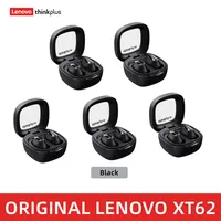 Lenovo-auriculares inalámbricos xt62 originales, cascos con bluetooth 5,3, miniauriculares deportivos de baja latencia y alta fidelidad, 5 uds.