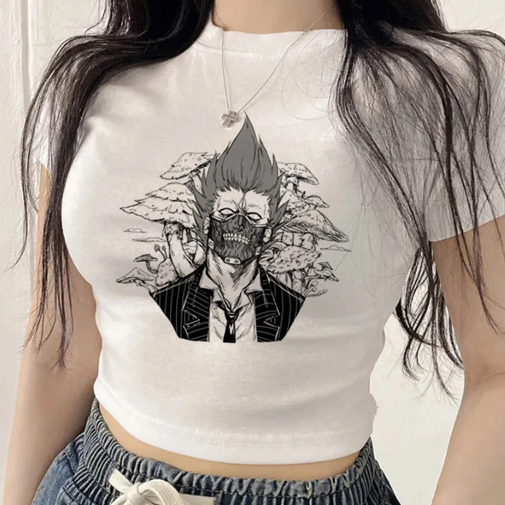 Dorohedoro crop top female baddie manga harajuku shirt gyaru funny 2000s cutecore clearance sales