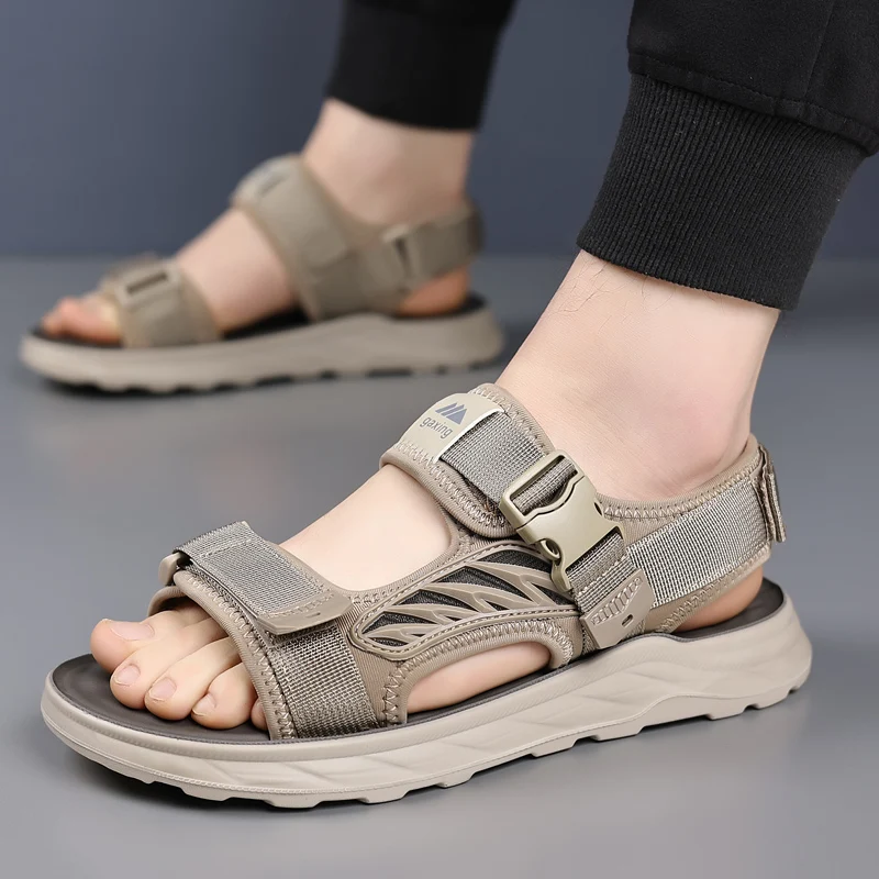 

Men's Luxury Buckle canvas Sandals Summer Fashion Shoes for Men Soft Sole Comfortable Walking Shoes