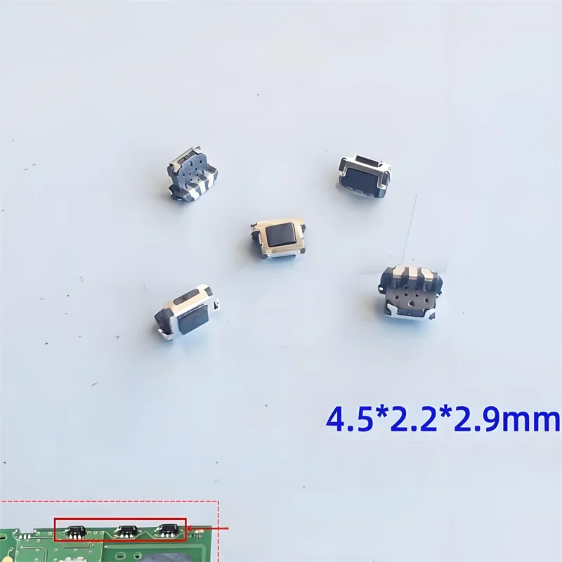

20PCS 4.5*2.2*2.9mm 3PIN Tactile Tact Push Button Micro Switch For Mazda Smart key switch button 3 Feet Side Press Tact Switch