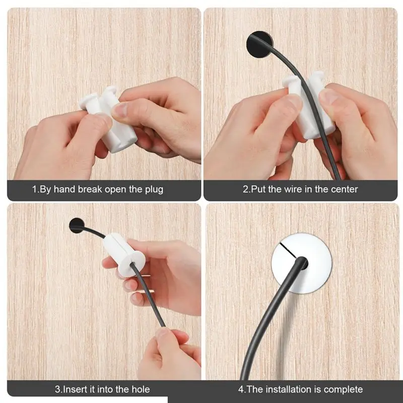 DT39 2Pcs Cable Grommet Routing Kit Wall Hole Cable Routing for Starlink, Silicone Wall Grommets for Cable Through Bushings,