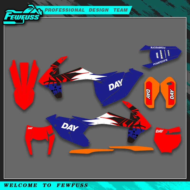 

Fewfuss For KTM SX SXF XC XCF 2016 2017 2018 EXC EXCF XCW 2017 2018 2019 Graphics Background Decal Stickers Kits