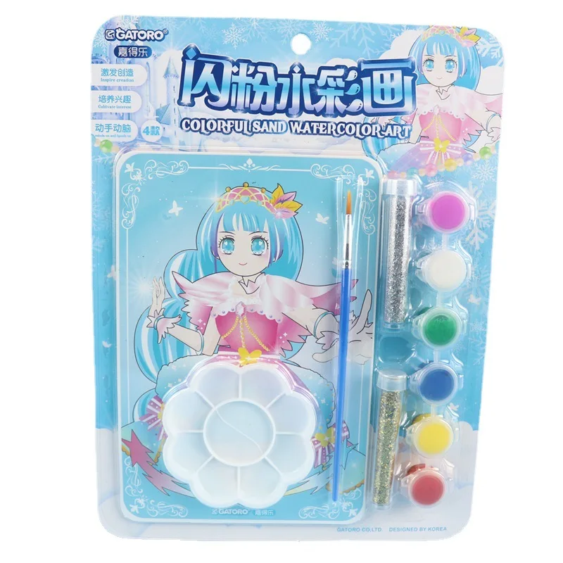 เด็ก Glitter สีน้ําภาพวาดของเล่นชุดของเล่นเด็กภาพวาด DIY ของเล่น Doodle Handmade ของเล่นเพื่อการศึกษาของขวัญ