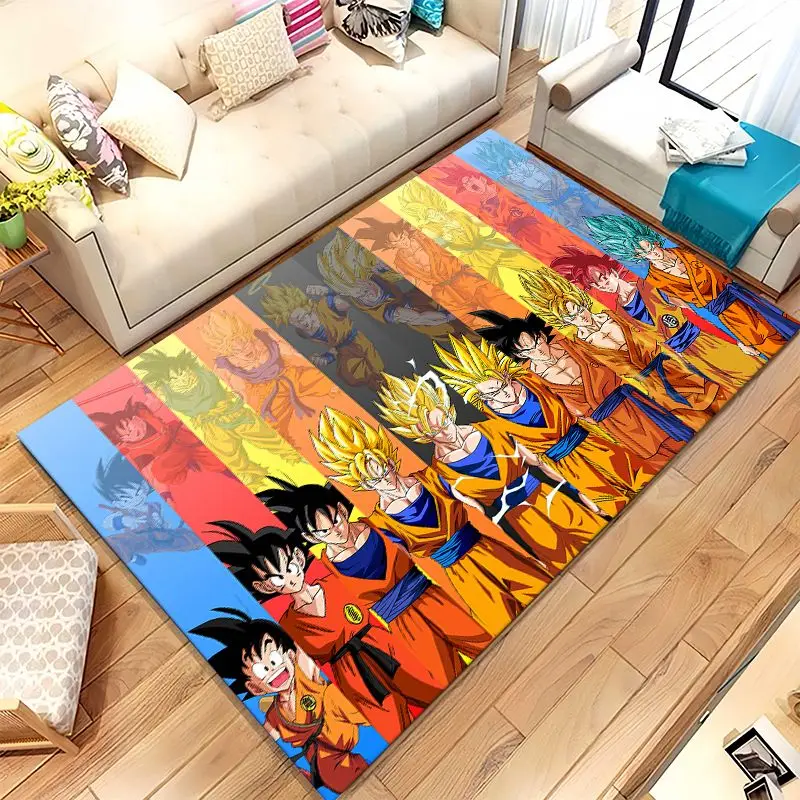 Goku D-Dragon Ball Anime Super Saiyan Non-Slip Large Area Rug for Living Room,Bedroom Playroom Carpet Mat for Sofa,Home Decor