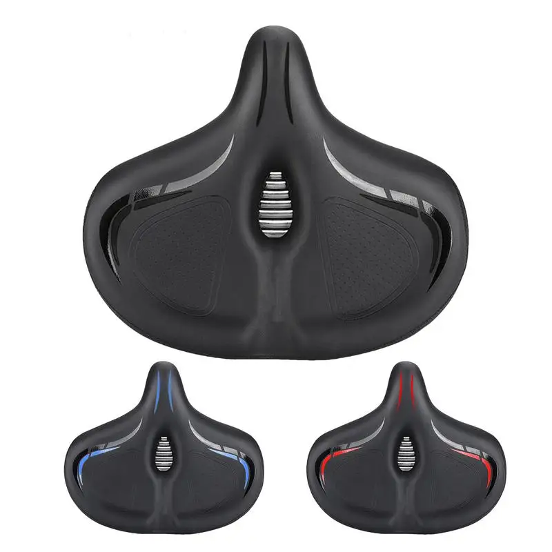 

Wide Bike Saddle Cushion Oversized Wide Saddle For Bicycle Hollow Cushion Design Bike Seat Cushion For Road Bikes Mountain Bikes