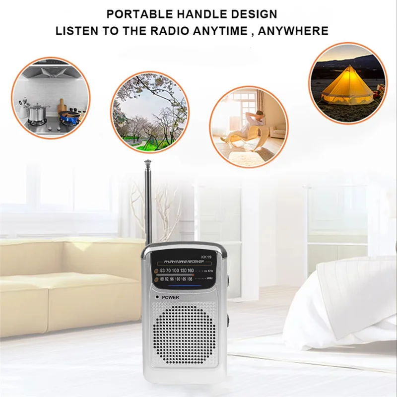 High Quality-Portable Mini Radio With Built-In Speaker SW/AM/FM Bands, Telescopic Antenna For Indoor & Outdoor Emergency Use