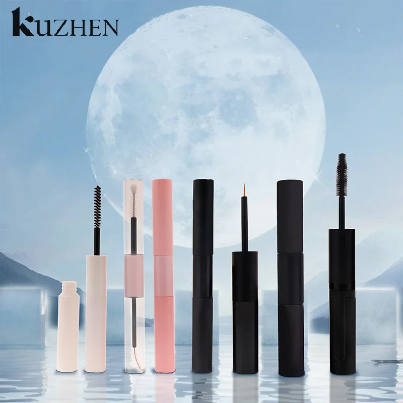 Tubo de rímel vacío de doble cabezal, tubo de delineador de ojos DIY, tubo de pestañas de doble uso, botella de líquido para crecimiento, contenedor de cosméticos, 1 Uds.