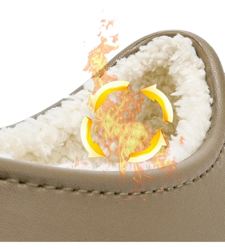 Winterliche, große, warme Plüsch-Kochschuhe für Herren, wasserdicht, rutschfest, ölbeständig, Arbeitsschuhe für Küchen- und Restaurantpersonal. – Detail 5
