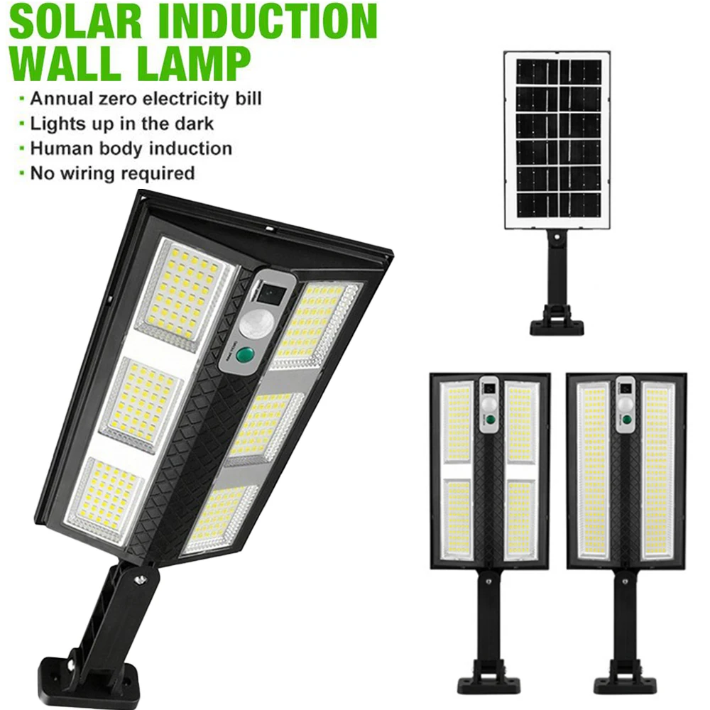 

210-270LED Solar Street Light with Motion Sensor with Remote Control Activated Security Lighting LED Wall Street Yard Lantern