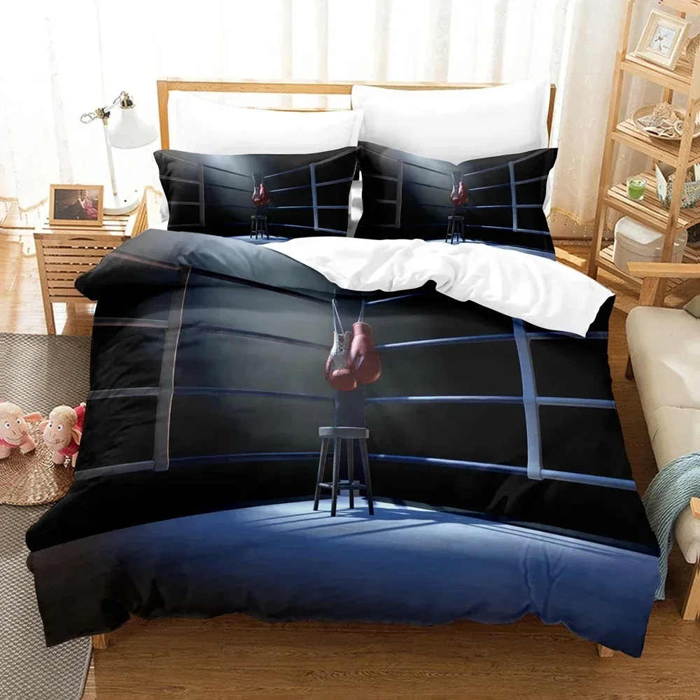 3D Printed Boxing 3D NEW Duvet Cover Pillowcase Bedding Set Adult Boy Girl Bedroom Decoration Children Single Double Large