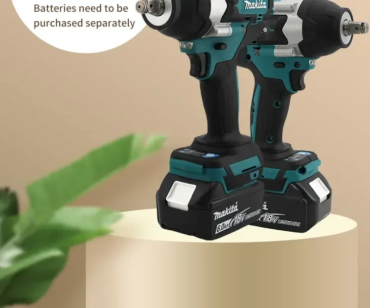 Makita DTW700 Cordless Impact Wrench 18V Brushless Motor 1000Nm Variable Speed Electric Wrench High Effieiency Durable Auto Stop