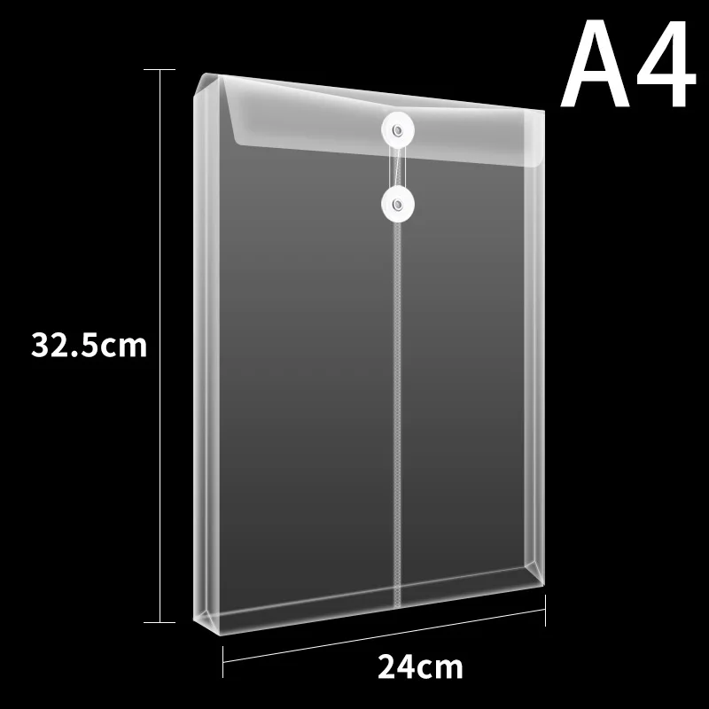 4 шт., органайзер для файлов A4, папка для хранения канцелярских принадлежностей, водонепроницаемая стандартная прозрачная папка из ПВХ